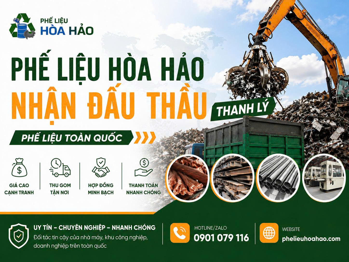 Phế Liệu Hòa Hảo Nhận Tham Gia Đấu Thầu Thu Mua Phế Liệu Và Hàng Thanh Lý