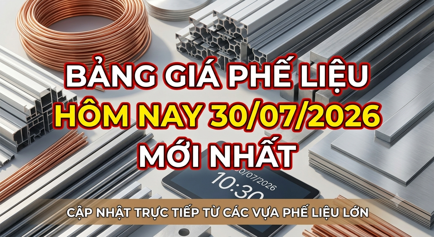 Bảng Giá Phế Liệu Hôm Nay 30/07/2026 Mới Nhất | Thu Mua Giá Cao